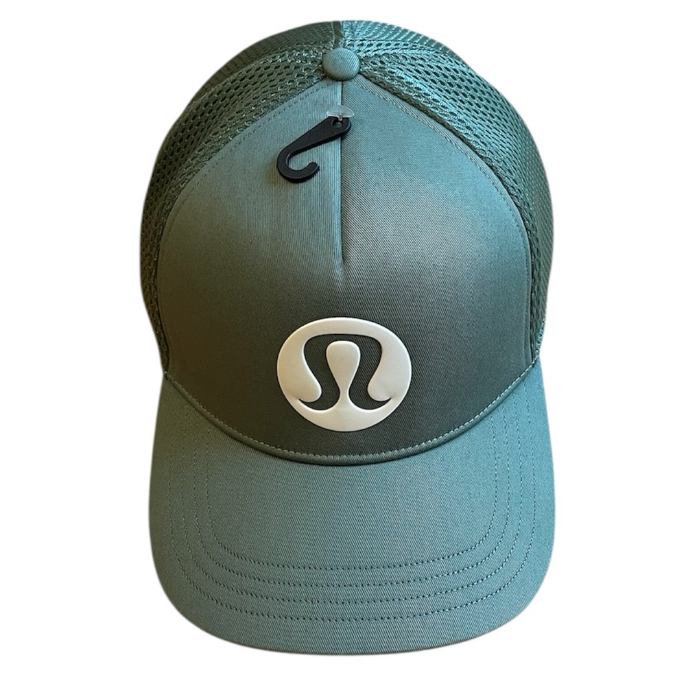 Lululemon Trucker Hat Logo Grey Eucalyptus Unisex L/XL NWT